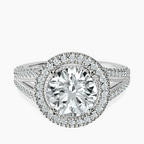 10kt White Gold Opulenté Antique Halo Lab Diamond Ring front image
