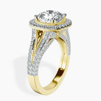 18kt Yellow Gold Opulenté Antique Halo Lab Diamond Ring standing product image one