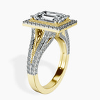 18kt Yellow Gold Opulenté Antique Halo Lab Diamond Ring standing product image one