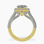 18kt Yellow Gold Opulenté Antique Halo Lab Diamond Ring side right image one