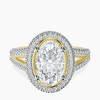18kt Yellow Gold Opulenté Antique Halo Lab Diamond Ring front image