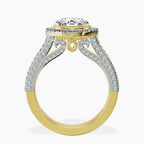 18kt Yellow Gold Opulenté Antique Halo Lab Diamond Ring side right image one