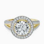 10kt Yellow Gold Opulenté Antique Halo Lab Diamond Ring front image