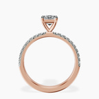 18kt Rose Gold Nomi Classic Eternity Lab Diamond Ring side right image one