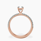 18kt Rose Gold Nomi Classic Eternity Lab Diamond Ring side right image one
