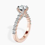 10kt Rose Gold Austria Cathedral Lab Diamond Ring standing product image one
