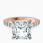 14kt Rose Gold Austria Cathedral Lab Diamond Ring front image