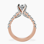14ct Rose Gold Austria Cathedral Lab Diamond Ring side right image one