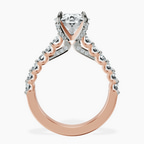 18kt Rose Gold Austria Cathedral Lab Diamond Ring side right image one