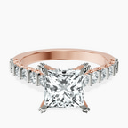 9ct Rose Gold Austria Cathedral Lab Diamond Ring front image