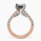 9ct Rose Gold Austria Cathedral Lab Diamond Ring side right image one