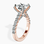 14kt Rose Gold Austria Cathedral Lab Diamond Ring standing product image one
