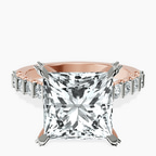 14kt Rose Gold Austria Cathedral Lab Diamond Ring front image