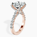 18kt Rose Gold Austria Cathedral Lab Diamond Ring standing product image one