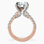 18kt Rose Gold Austria Cathedral Lab Diamond Ring side right image one