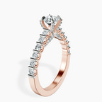 18kt Rose Gold Austria Cathedral Lab Diamond Ring standing product image one