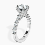 Platinum Austria Cathedral Lab Diamond Ring standing product image one
