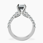 Platinum Austria Cathedral Lab Diamond Ring side right image one