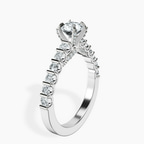 Platinum Austria Cathedral Lab Diamond Ring standing product image one