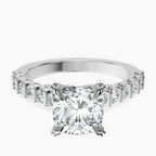 Platinum Austria Cathedral Lab Diamond Ring front image