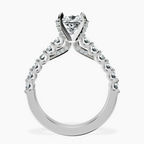 Platinum Austria Cathedral Lab Diamond Ring side right image one