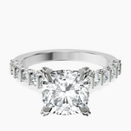 18kt White Gold Austria Cathedral Lab Diamond Ring front image
