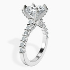 Platinum Austria Cathedral Lab Diamond Ring standing product image one
