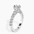 Platinum Austria Cathedral Lab Diamond Ring standing product image one