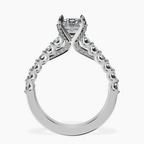 Platinum Austria Cathedral Lab Diamond Ring side right image one