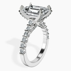 Platinum Austria Cathedral Lab Diamond Ring standing product image one