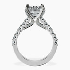 Platinum Austria Cathedral Lab Diamond Ring side right image one