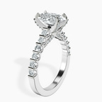 Platinum Austria Cathedral Lab Diamond Ring standing product image one