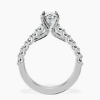 Platinum Austria Cathedral Lab Diamond Ring side right image one