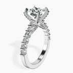Platinum Austria Cathedral Lab Diamond Ring standing product image one