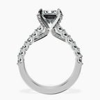 Platinum Austria Cathedral Lab Diamond Ring side right image one