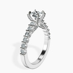 Platinum Austria Cathedral Lab Diamond Ring standing product image one