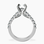 Platinum Austria Cathedral Lab Diamond Ring side right image one