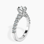 Platinum Austria Cathedral Lab Diamond Ring standing product image one