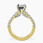 18ct Yellow Gold Austria Cathedral Lab Diamond Ring side right image one