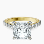 18kt Yellow Gold Austria Cathedral Lab Diamond Ring front image