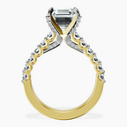 18kt Yellow Gold Austria Cathedral Lab Diamond Ring side right image one