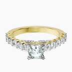 18kt Yellow Gold Austria Cathedral Lab Diamond Ring front image