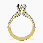 9ct Yellow Gold Austria Cathedral Lab Diamond Ring side right image one