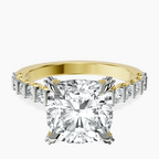 14kt Yellow Gold Austria Cathedral Lab Diamond Ring front image
