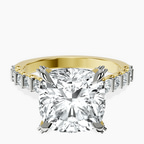 18kt Yellow Gold Austria Cathedral Lab Diamond Ring front image