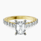 14kt Yellow Gold Austria Cathedral Lab Diamond Ring front image