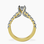 14kt Yellow Gold Austria Cathedral Lab Diamond Ring side right image one