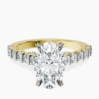 9ct Yellow Gold Austria Cathedral Lab Diamond Ring front image