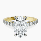 18kt Yellow Gold Austria Cathedral Lab Diamond Ring front image