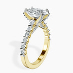 18kt Yellow Gold Austria Cathedral Lab Diamond Ring standing product image one